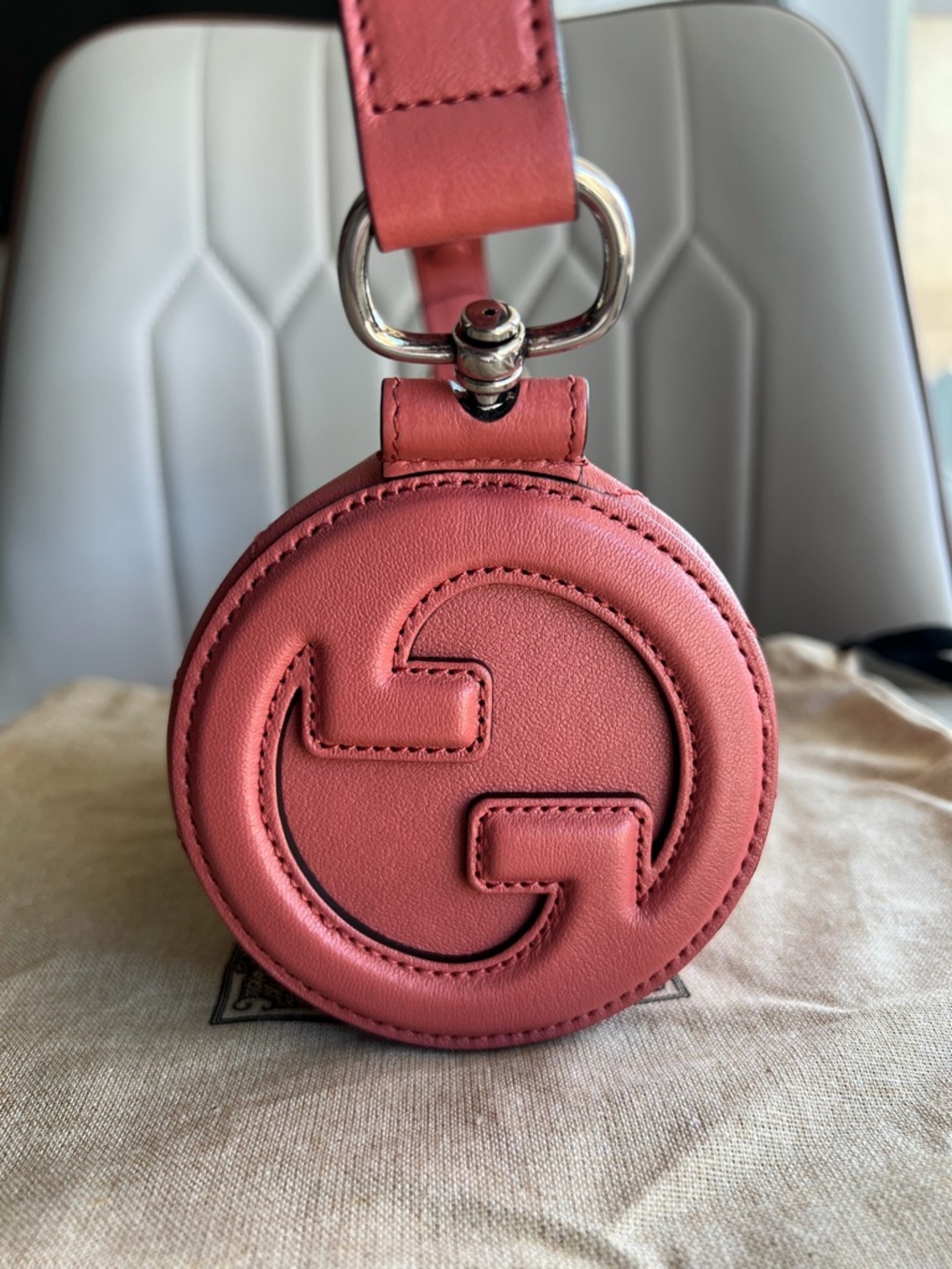 Gucci Blondie Barrel Pink Quilted Leather Shoulder Bag with Silver GG Charm - Picture 5 of 12